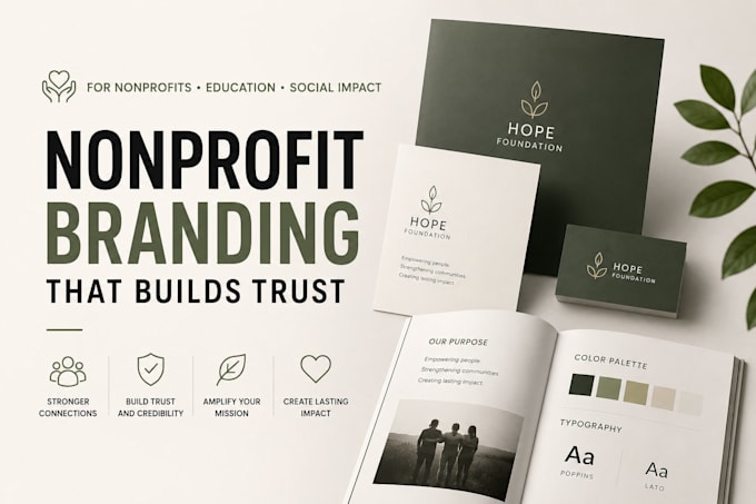 create a premium nonprofit and education brand identity