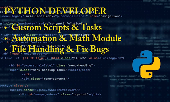 do python programming, custom scripts and automation
