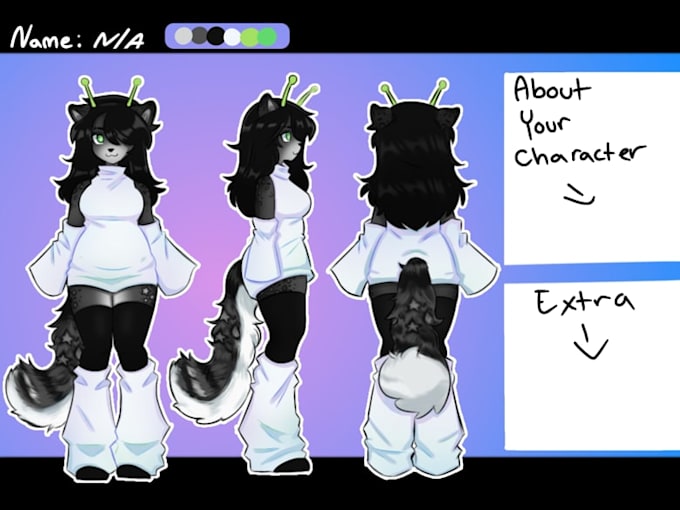 make a ref sheet for your character