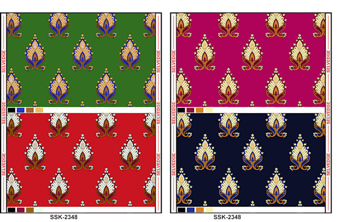 design seamless textile patterns for fabric printing