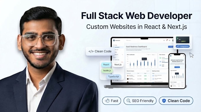 be your full stack web developer for custom website development
