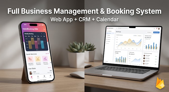 build a custom CRM and appointment booking web app using firebase