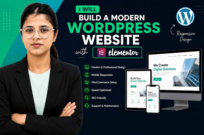 build a modern wordpress website with elementor