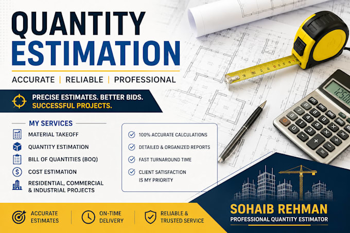 provide accurate quantity estimation, material takeoffs