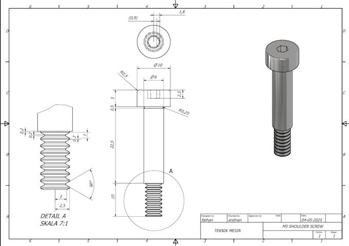 create 2d mechanical cad drawings inventor