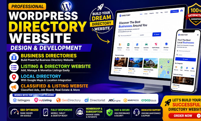 create a functional wordpress business directory website
