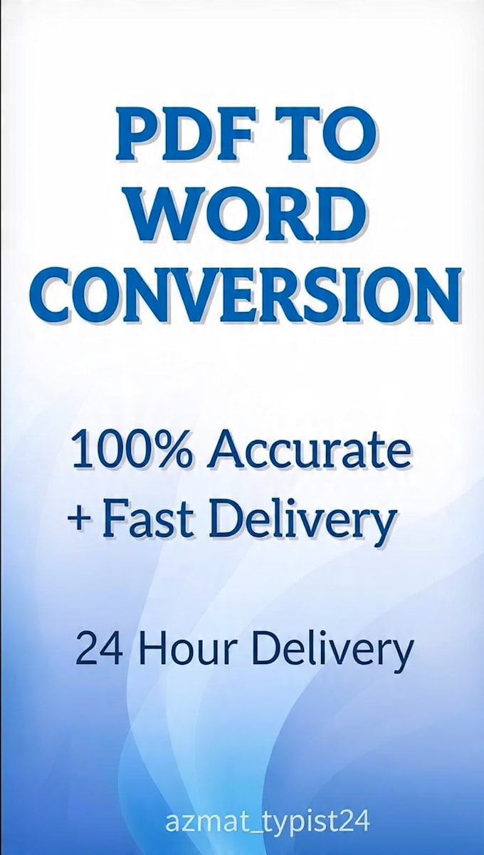 do fast and accurate pdf to word typing and data entry