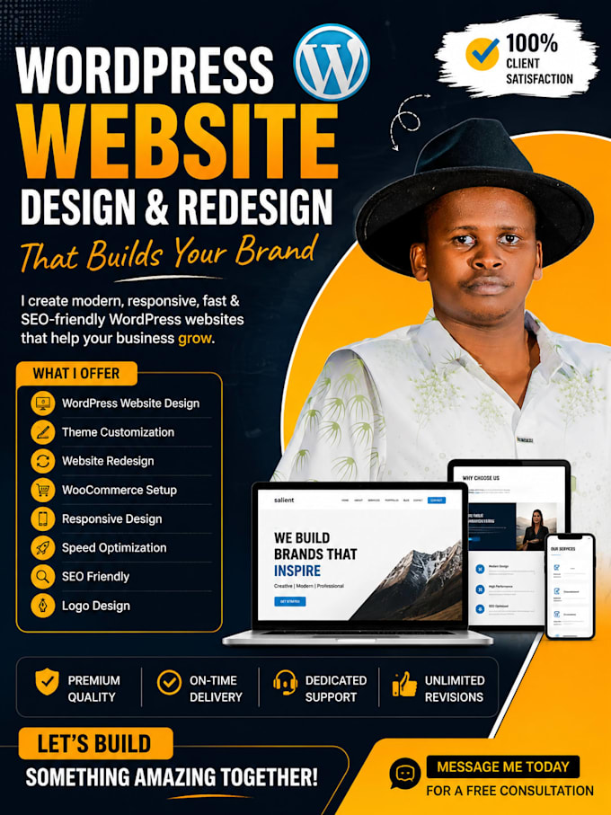 create stunning wp websites, customize and redesign