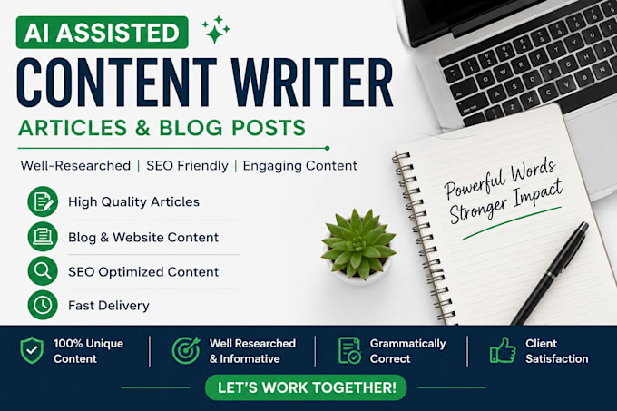 write ai assisted articles and blog posts