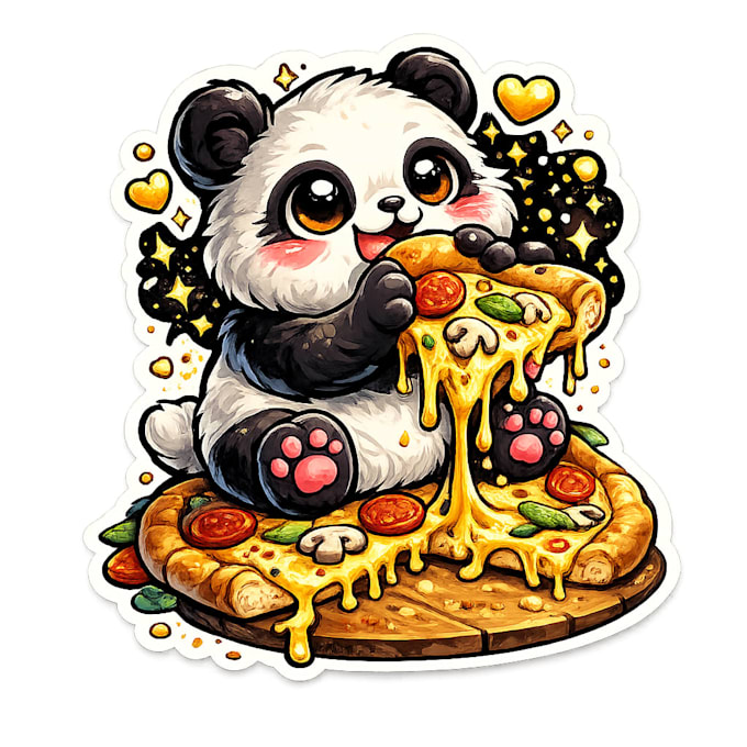 create a cute animal sticker