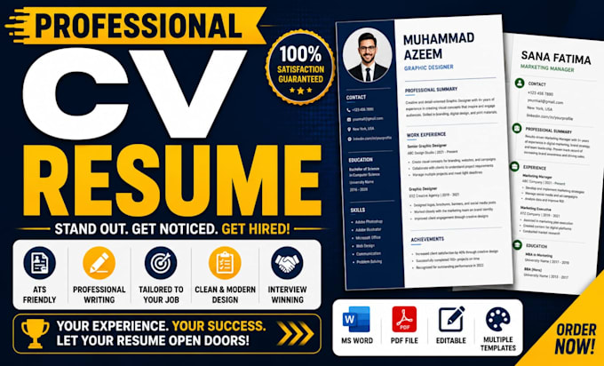 write professional CV and cover letter