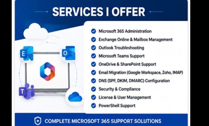 provide microsoft 365, office 365 and exchange online support