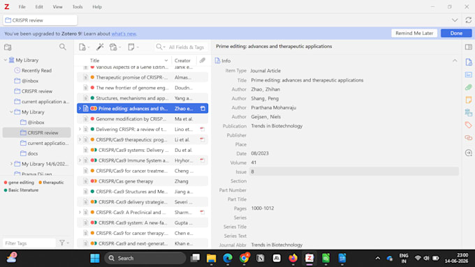 organise your scientific literature library
