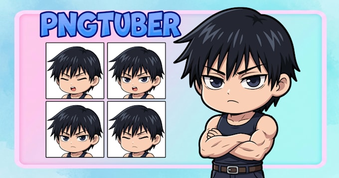 create a custom chibi pngtuber character model for streaming