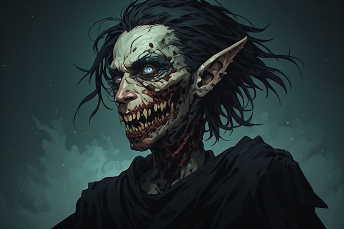 draw fantasy horror characters, demons and monsters