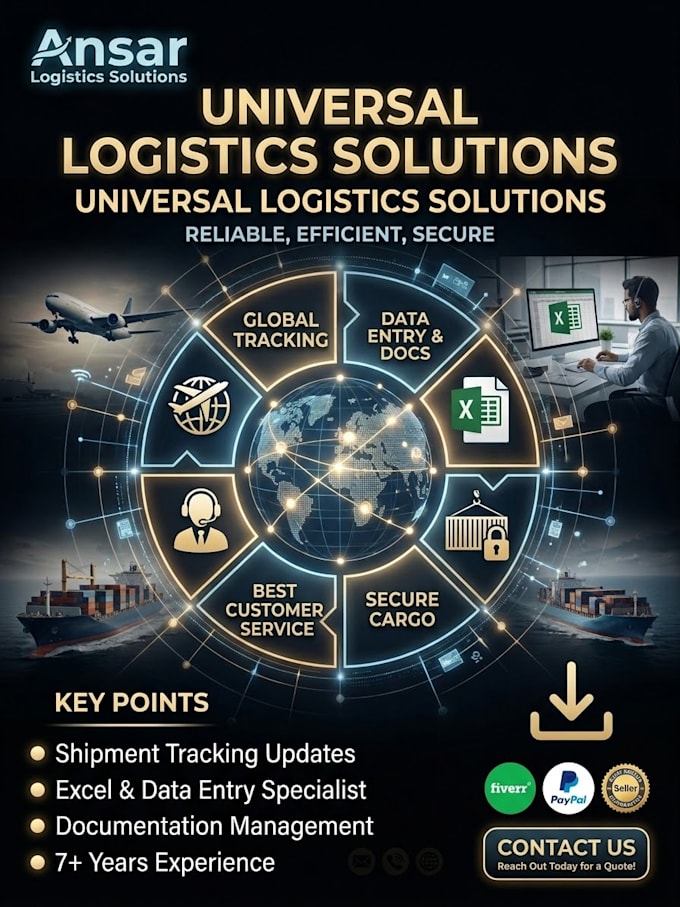 be your logistics customer support and data entry specialist