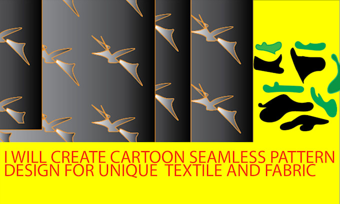 create cartoon seamless pattern design for unique textile