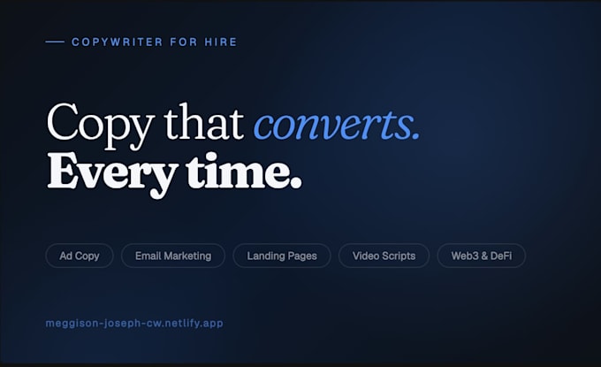 write high converting copywriting and ad copy for your brand