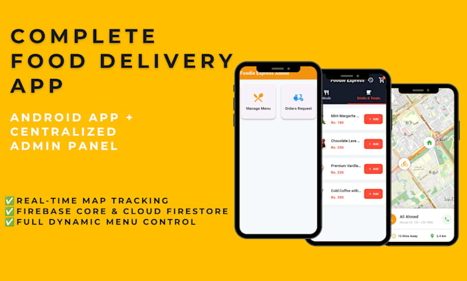 develop a professional flutter mobile app with rest API and firebase