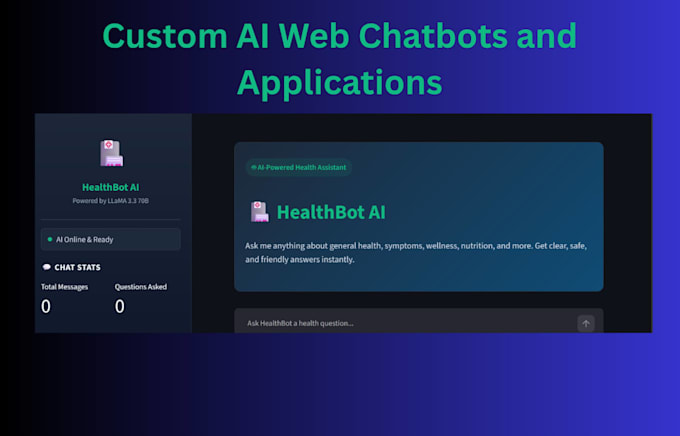 develop custom ai chatbot, rag app, and streamlit web app