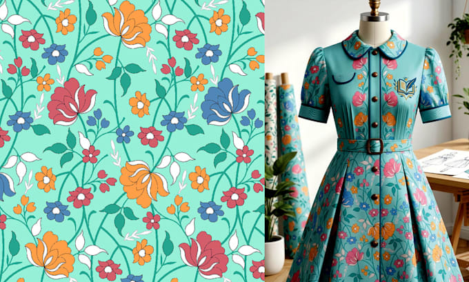 design seamless patterns for textile suits