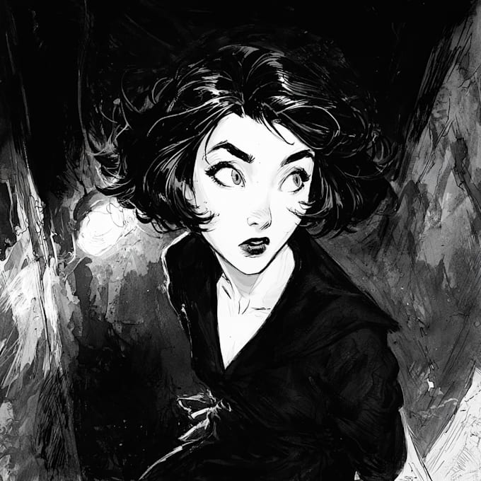 noir, horror and dark comic book art and illustrations