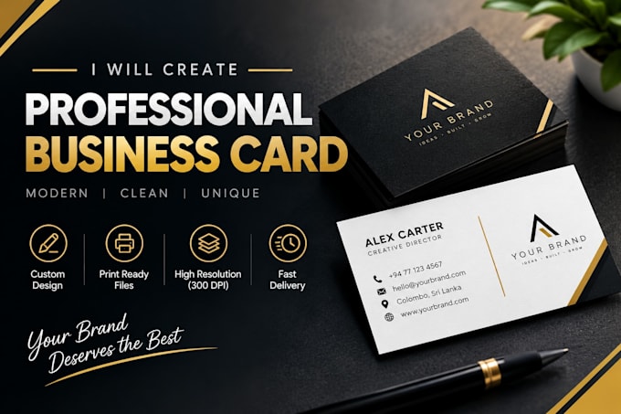 create 3 different business card within 5 hours