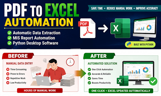 automate PDF to excel data extraction using python