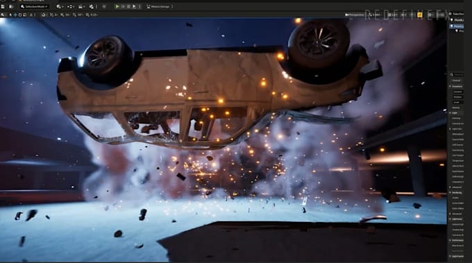 add realistic fire rain horror effects using after effects