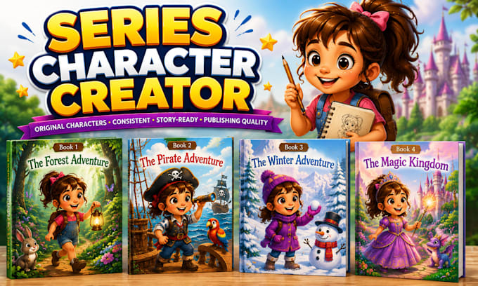 illustrate childrens book series characters for publishers