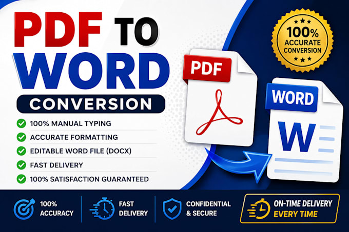 convert PDF to word manually and accurately