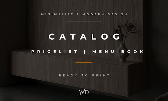 a minimalist and modern catalog, price list, and menu book