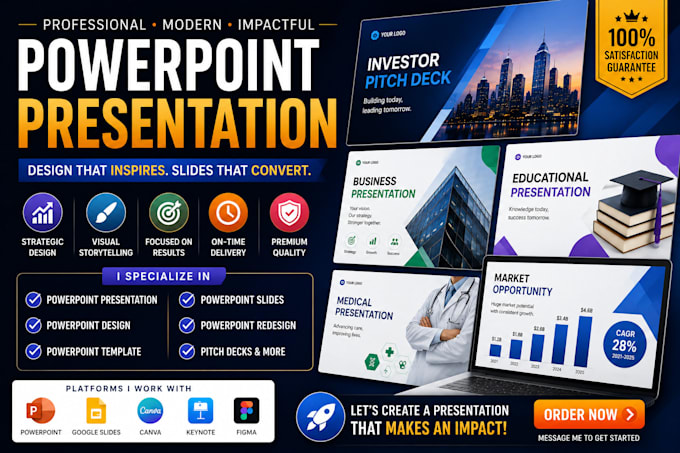 powerpoint presentation design slides redesign pitch deck sales presentation