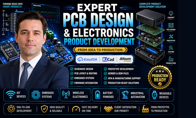do expert pcb design and electronics product development