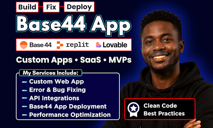 fix base44 bugs, build bass44 app, base44 app integrations, base44 deployment