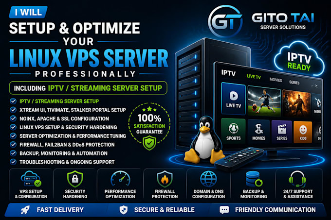 setup and optimize your linux vps server professionally