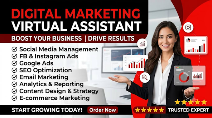 be your digital marketing manager and executive assistant