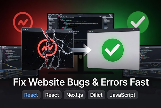 fix website bugs errors react javascript frontend issues