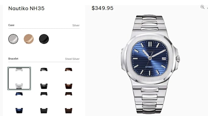 customize and configure watch on shopify kickflip and zakeke