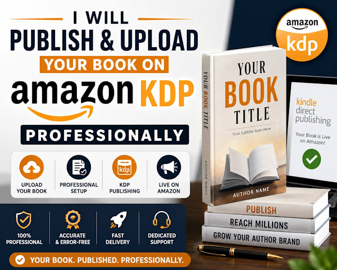 publish and upload your book on amazon KDP professionally