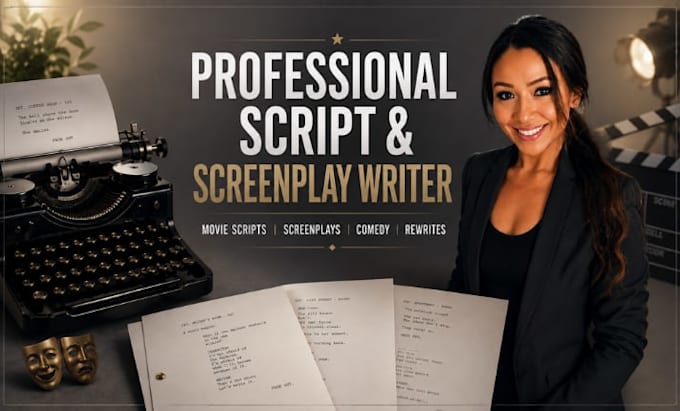 write movie script writing, screenplay, screenwriting, feature comedy script