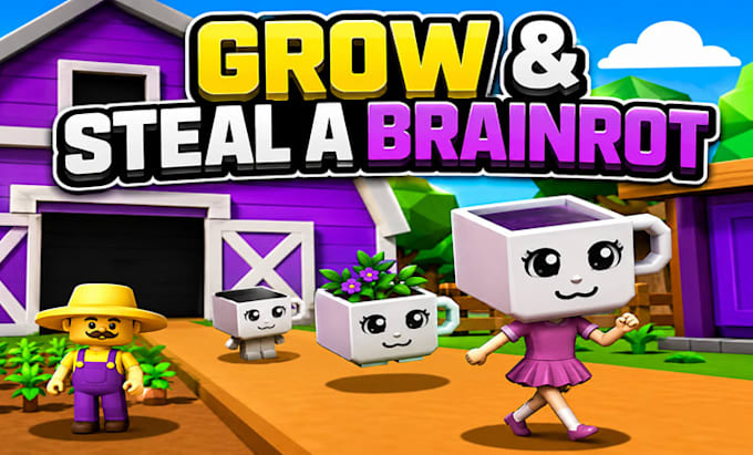 develop roblox full game creation,steal a brainrot, grow a garden,simulator game