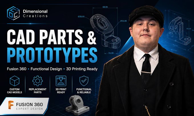 design cad parts and prototypes in fusion 360
