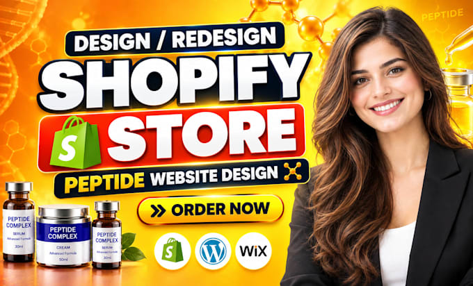 build shopify store, dropshipping store, peptide website design shopify website