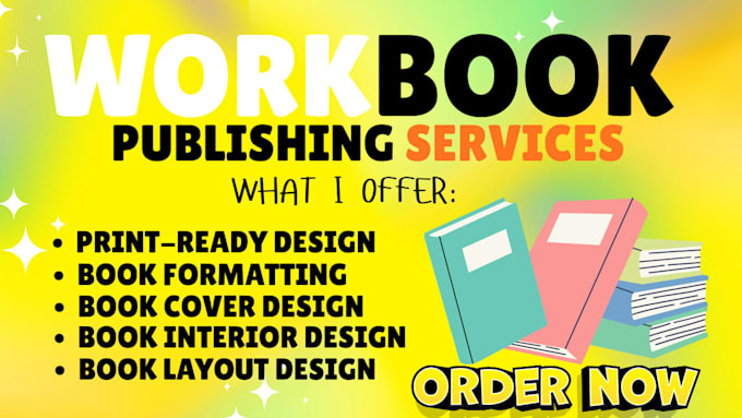 do workbook publishing, design and formatting for amazon KDP