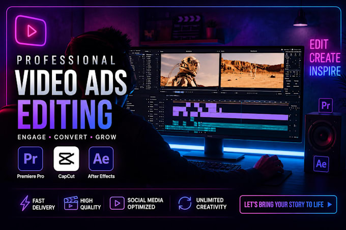 professional video ads editing for social media