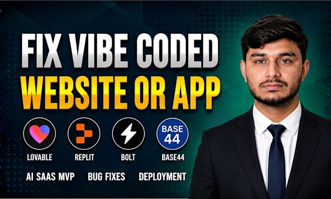 develop or fix bugs in vibe coded web apps in replit, lovable, base44, vibe code
