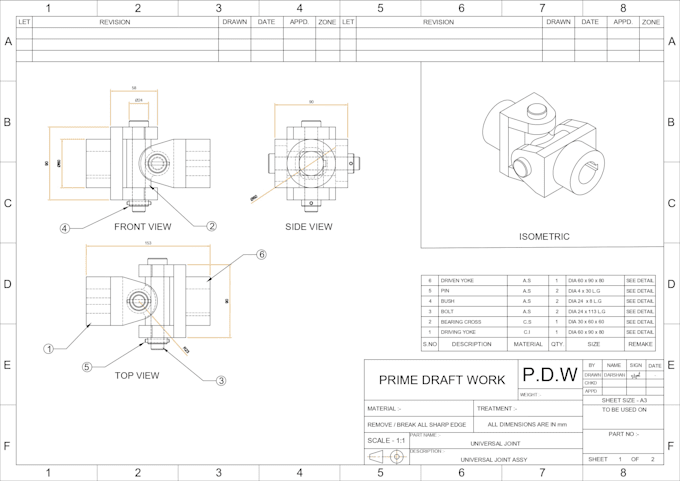 create professional mechanical cad drawings and technical drafting