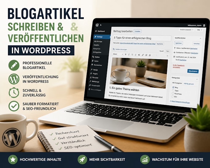 5 bis 30 blogartikel in wordpress schreiben und veroeffentlichen