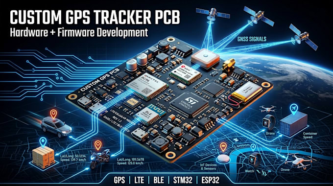 design miniature gps tracking device pcb and embedded firmware